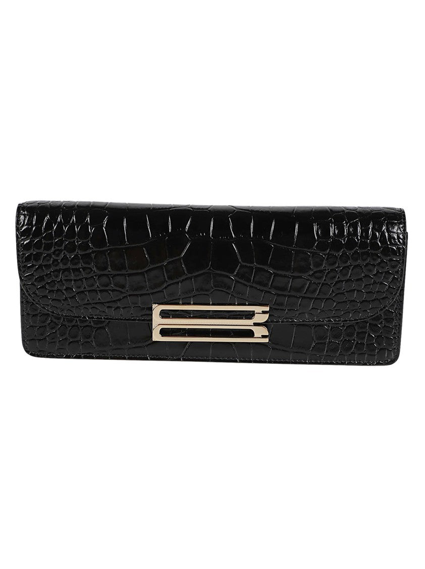 Victoria Beckham Dorian East West Textured Calf Leather Clutch