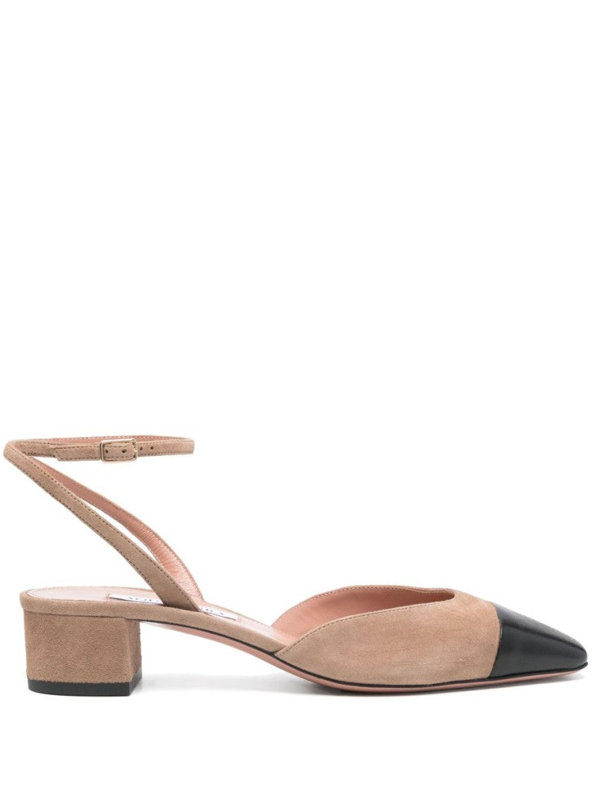 Aquazzura Suede And Calf Leather Brown Pumps