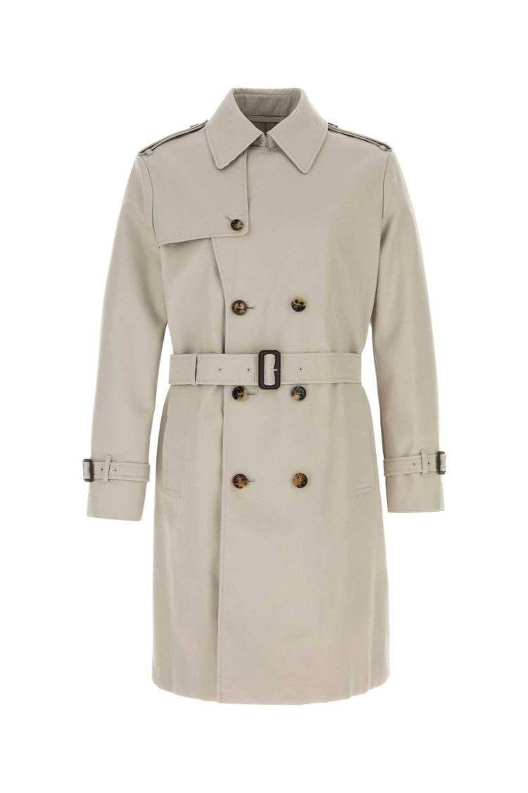 Burberry Dove Grey Twill Trench Coat
