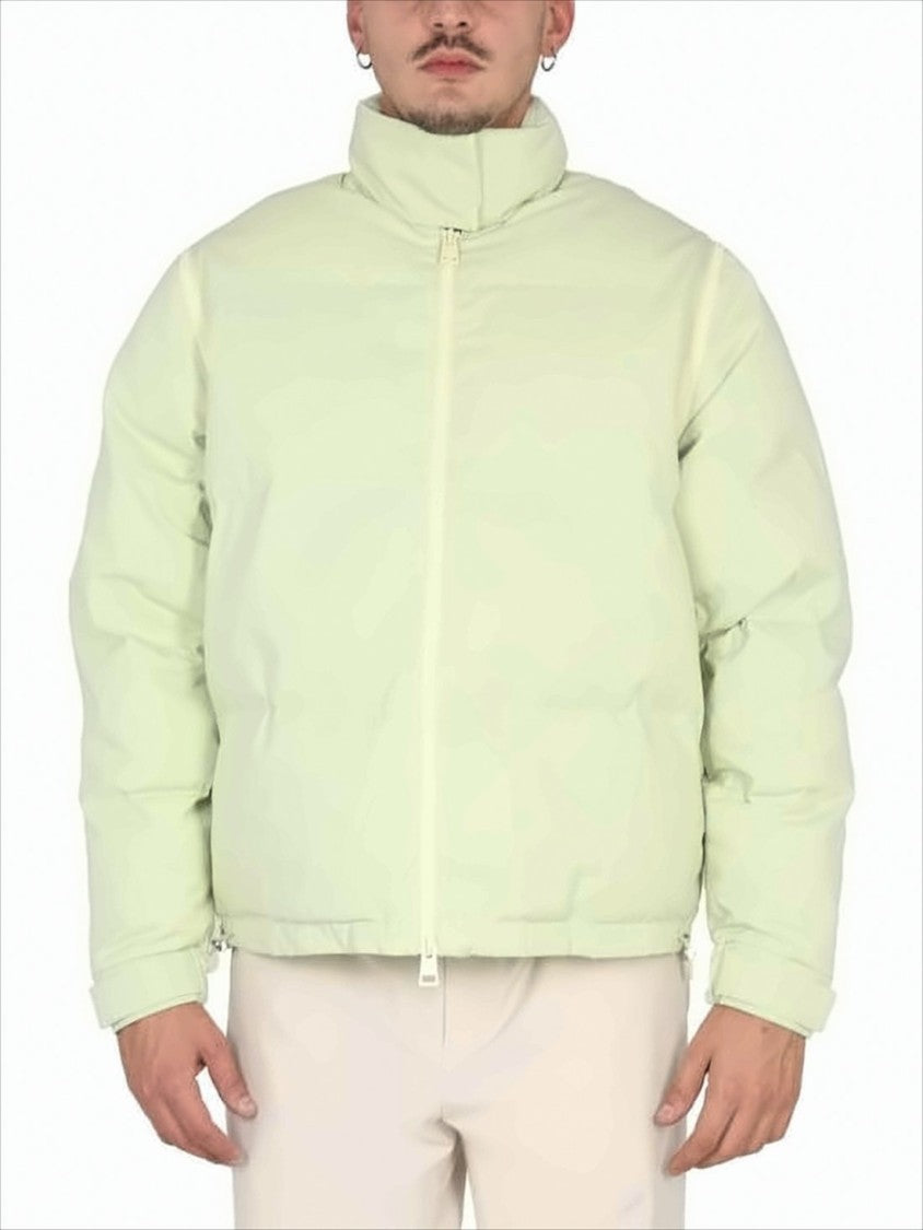 Sunnei Pastel High-Collar Padded Jacket With Zipper Closure