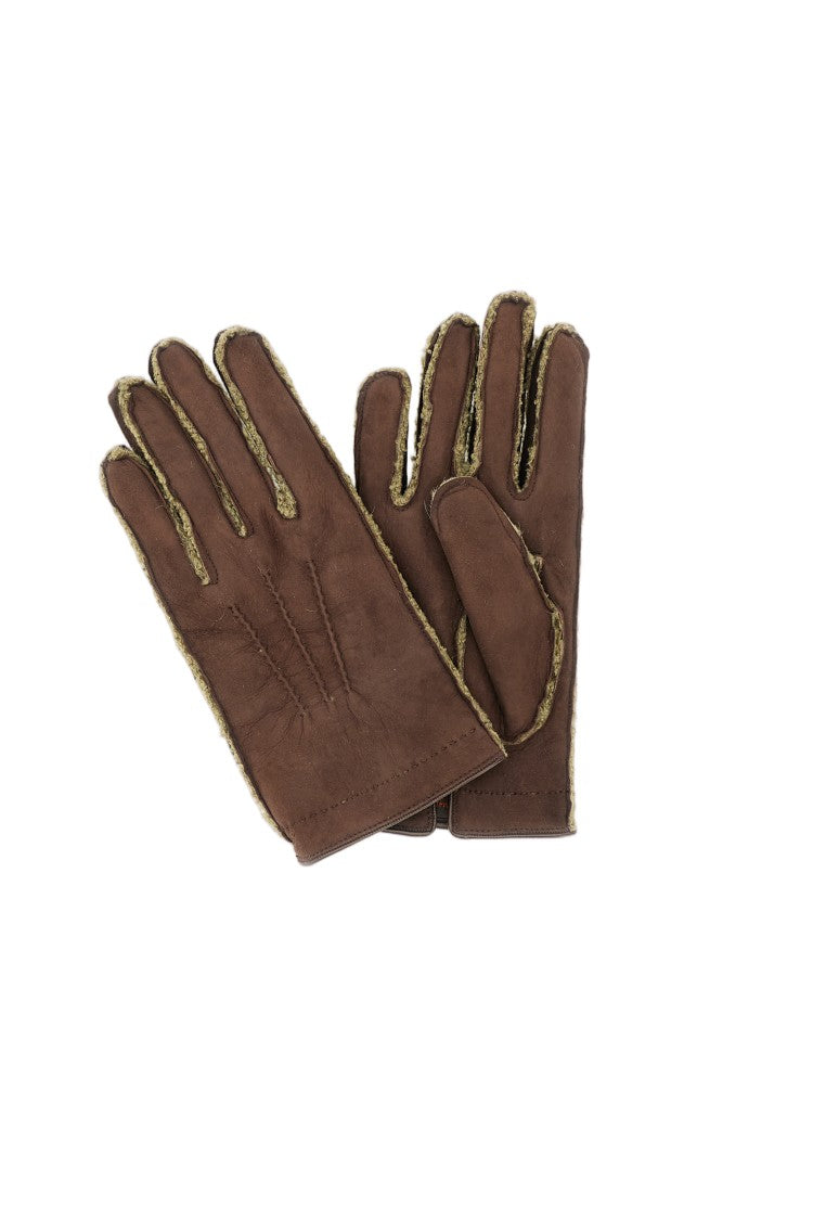 Mario Portolano Rustic Brown Gloves With Suede Finish