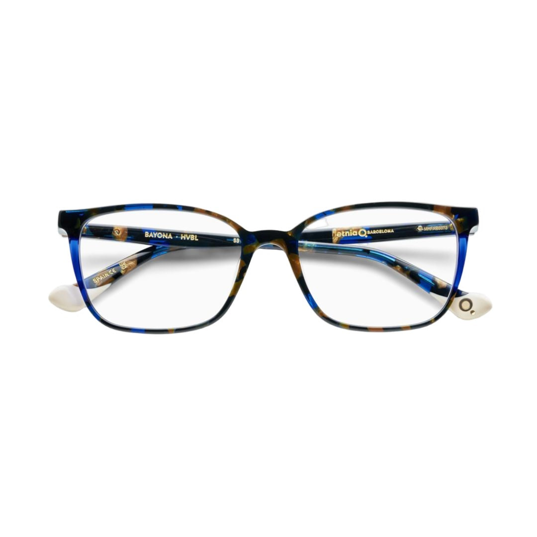 Etnia Barcelona Bayona Rectangular Tortoiseshell And Blue Acetate Eyeglasses