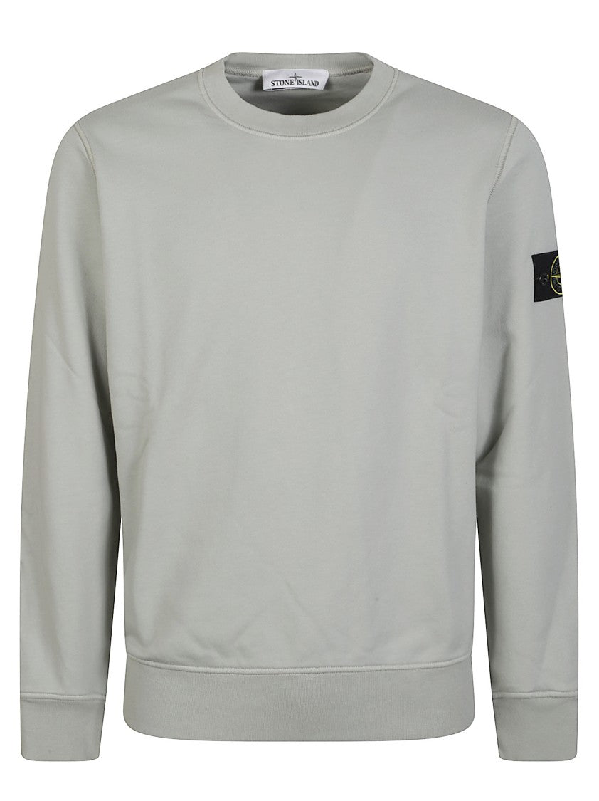 Stone Island Grey Basic Logo Cotton Sweatshirt