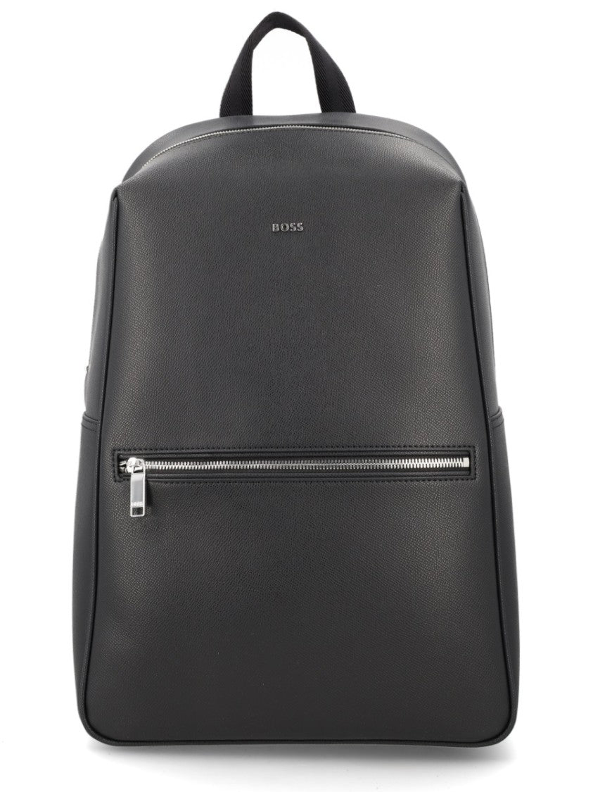 Boss Daxter Smooth Leather Structured Backpack
