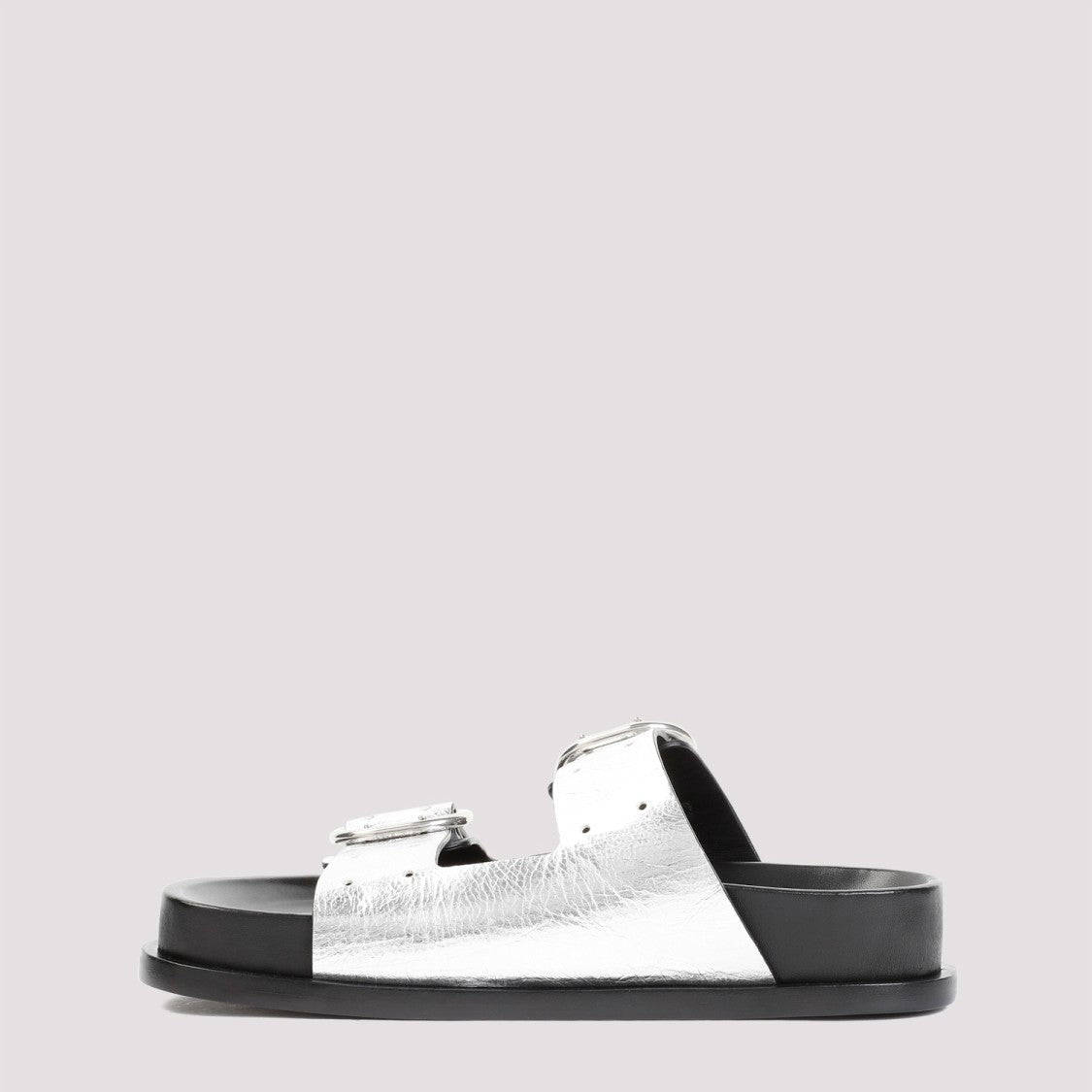 Jil Sander Silver Moon Leather Sandals