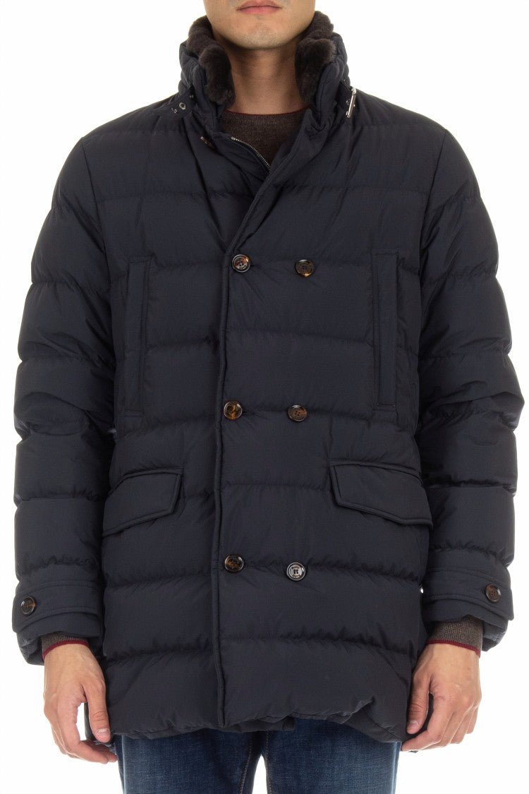 Moorer Double-Breasted Down Jacket With Beaver Collar Zarbo-Stp