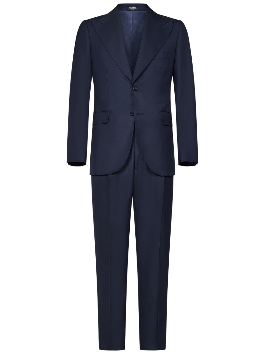 Franzese Collection Two-Piece Tailored Suit In Tasmanian Wool