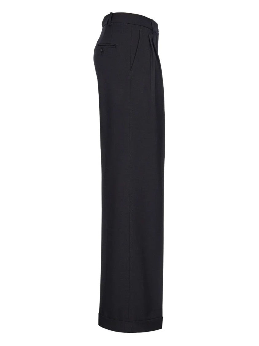 Pinko Wide-Leg Trousers With Pleated Front