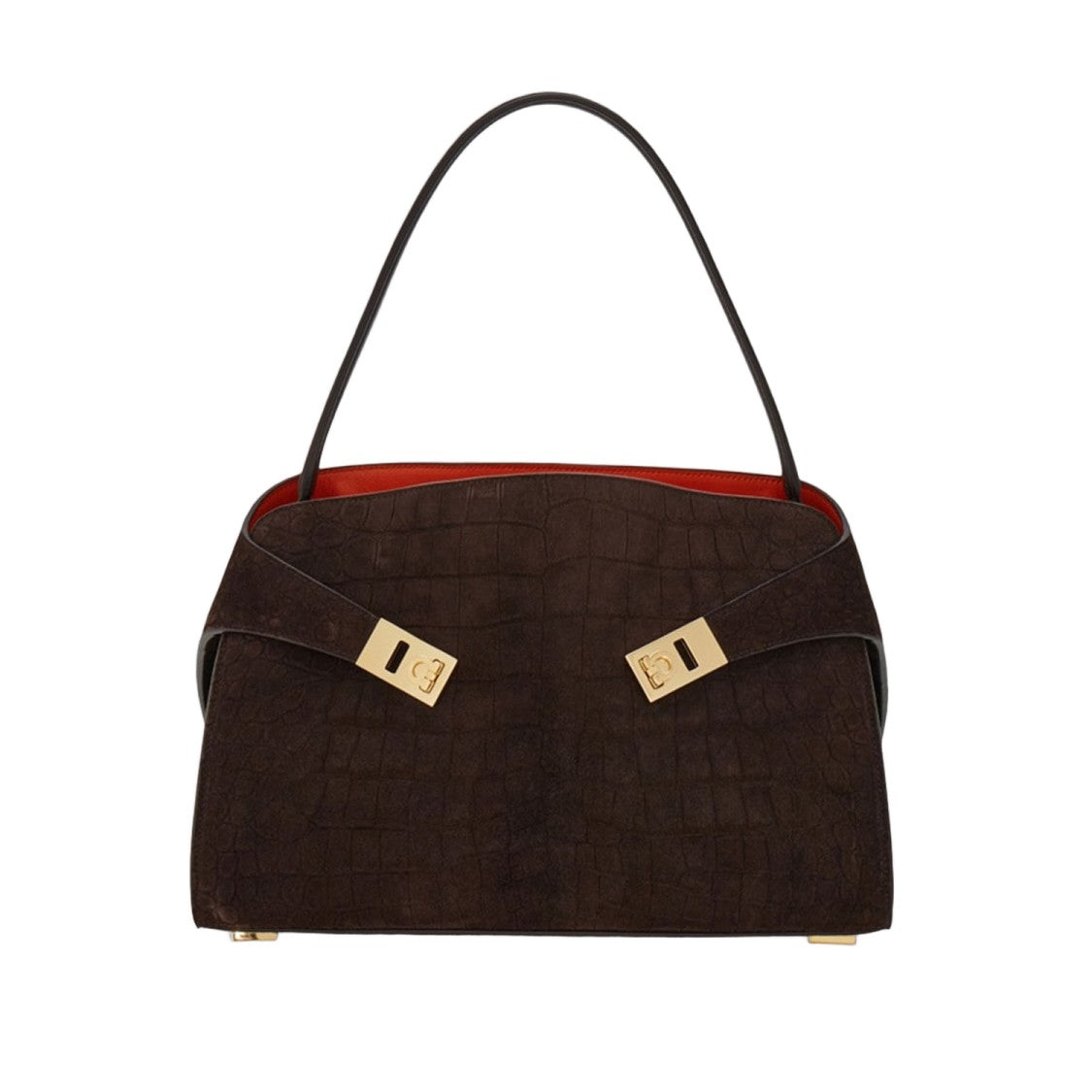 Salvatore Ferragamo Hug Soft Suede Shoulder Bag