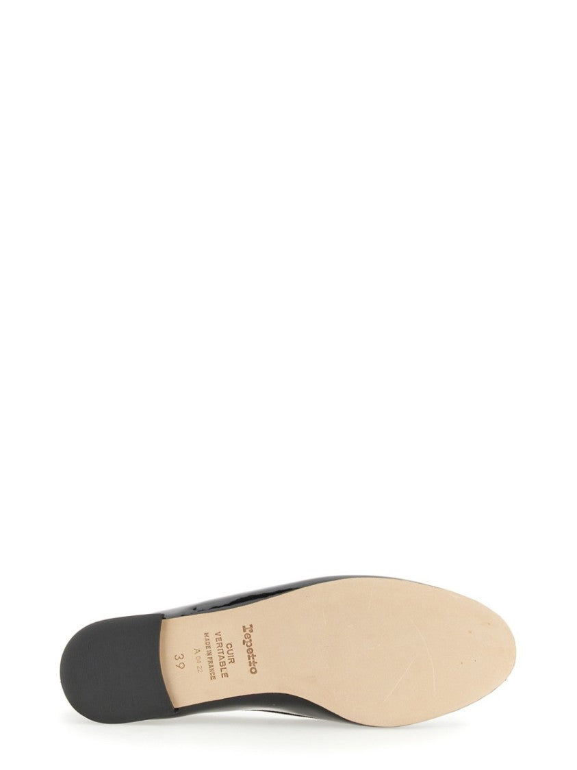 Repetto Patent Leather Ballerina Flats With Bow Detail
