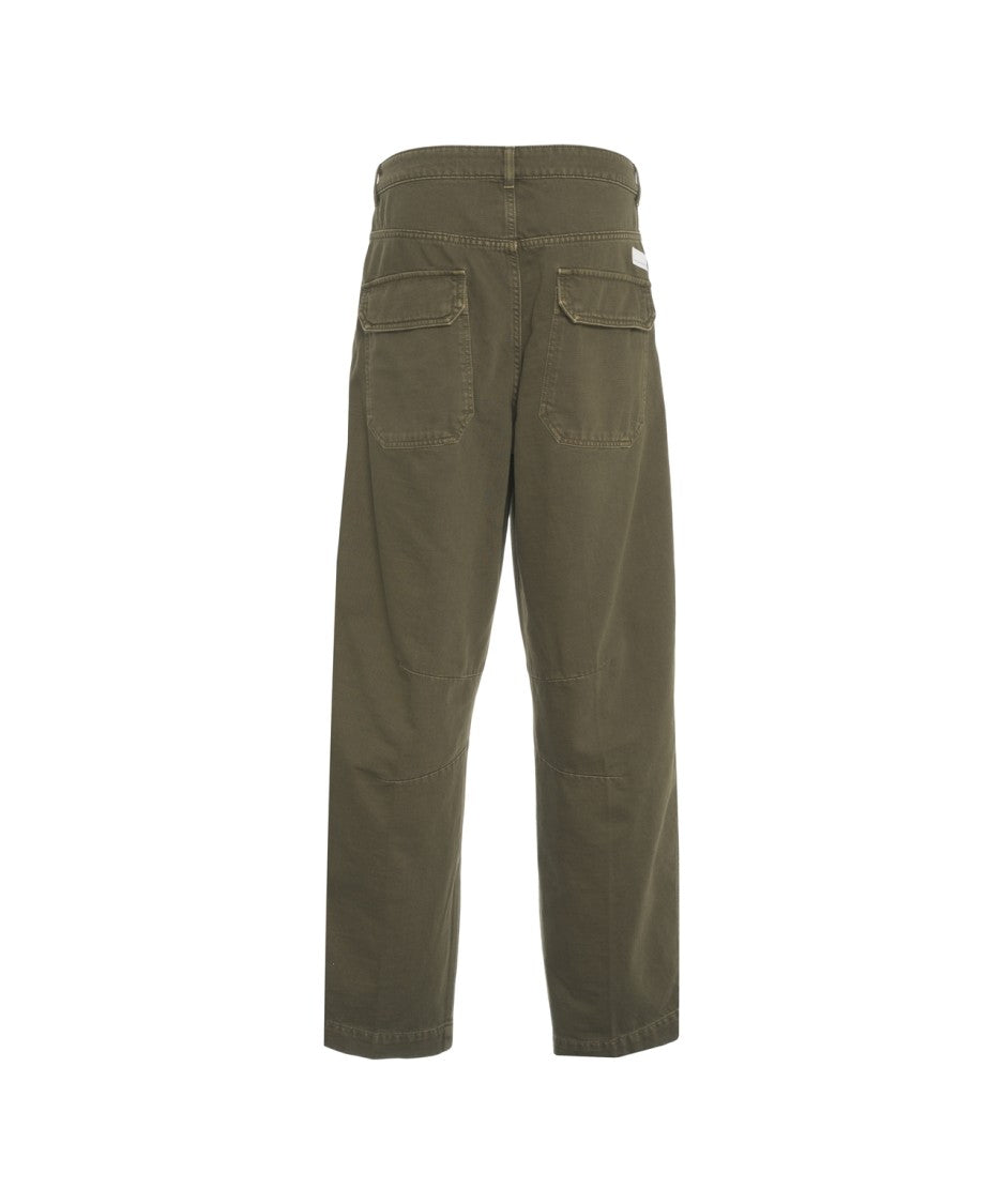 Nine In The Morning Olive Cargo Pants With Multiple Pockets