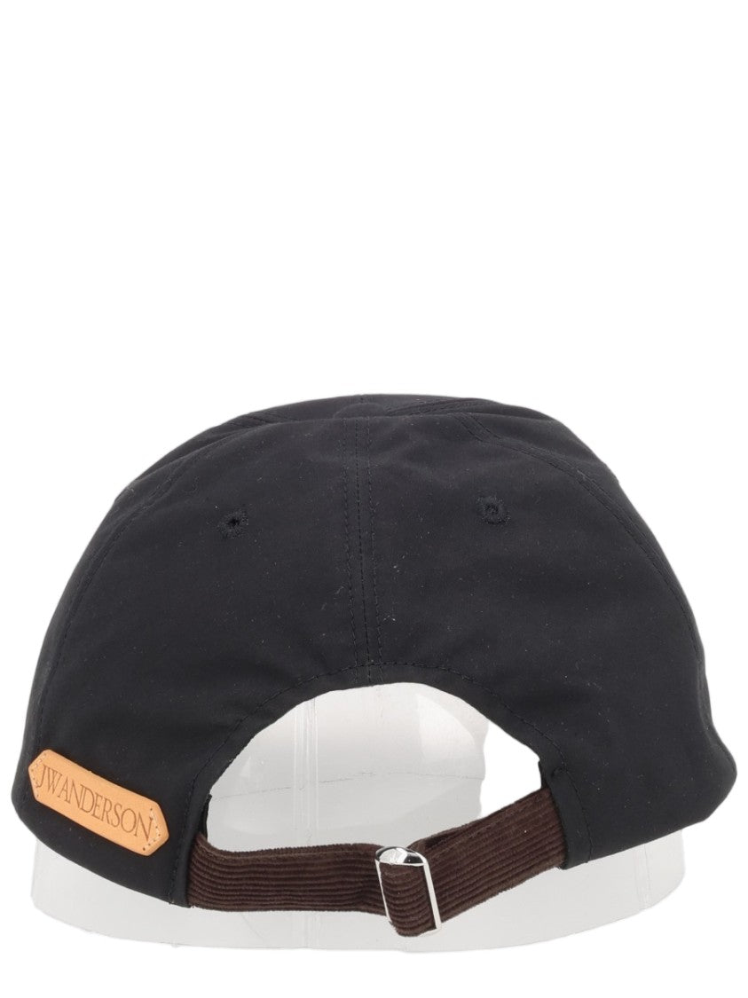 J. W. Anderson Structured Embossed Leather Cotton Baseball Cap