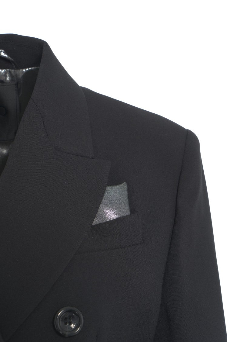 Liu Jo Double-Breasted Tailored Blazer With Elegant Lapel Collar