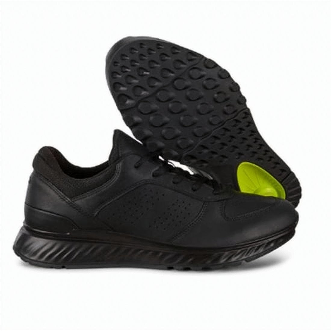 Ecco Minimalist Black Leather Sneakers