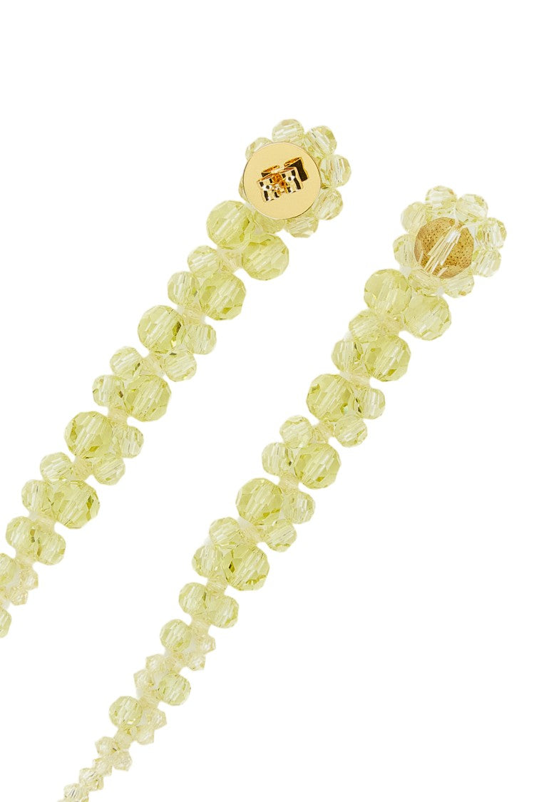 Simone Rocha Drip Crystal Glass Floral Earrings