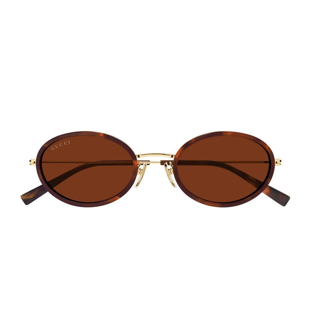 Gucci Gg1980s Emblem Line Slim Oval Sunglasses