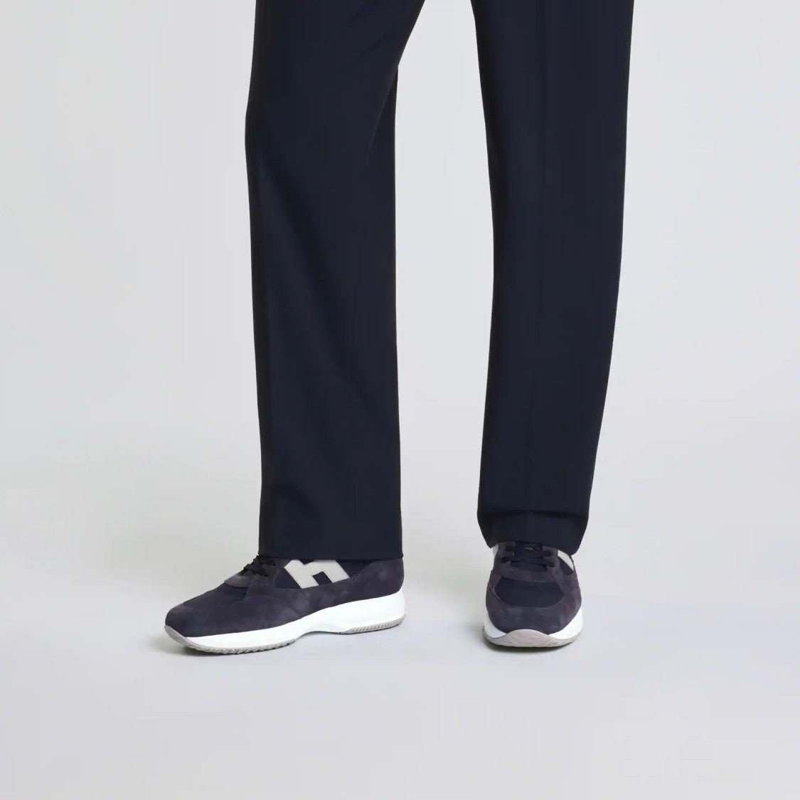 Hogan Interactive Lace-Up Sneakers In Calfskin