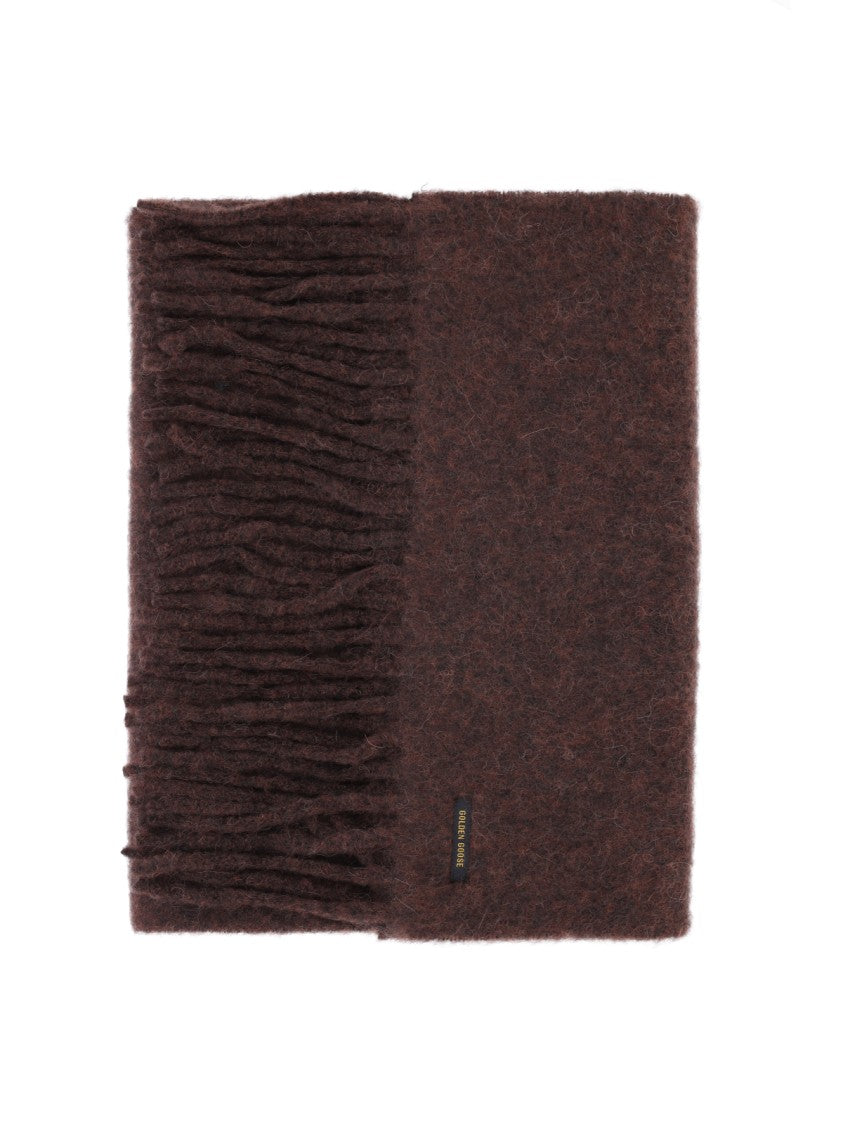 Golden Goose Brown Alpaca-Blend Scarf
