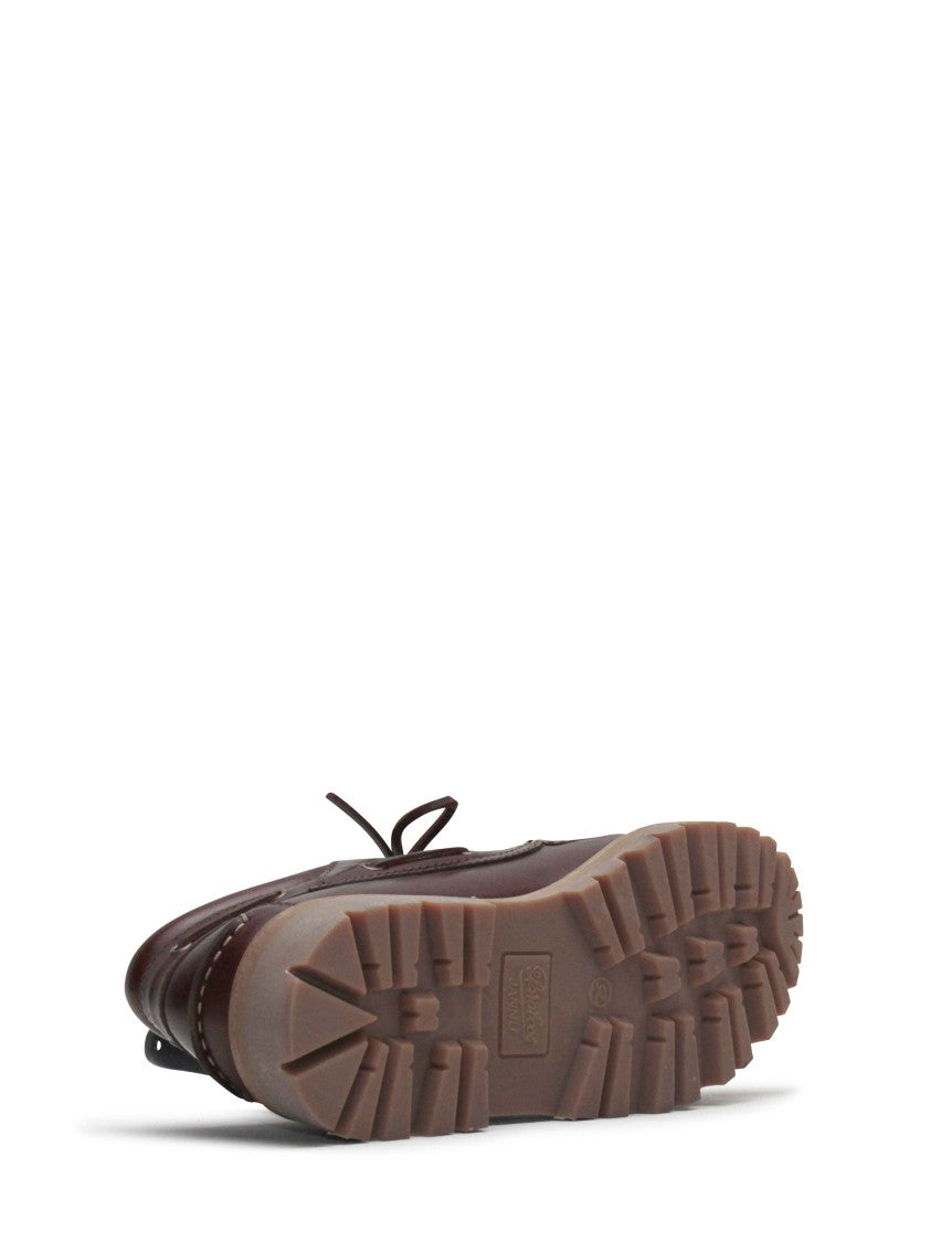 Paraboot Brown Briac Leather Boat Shoes