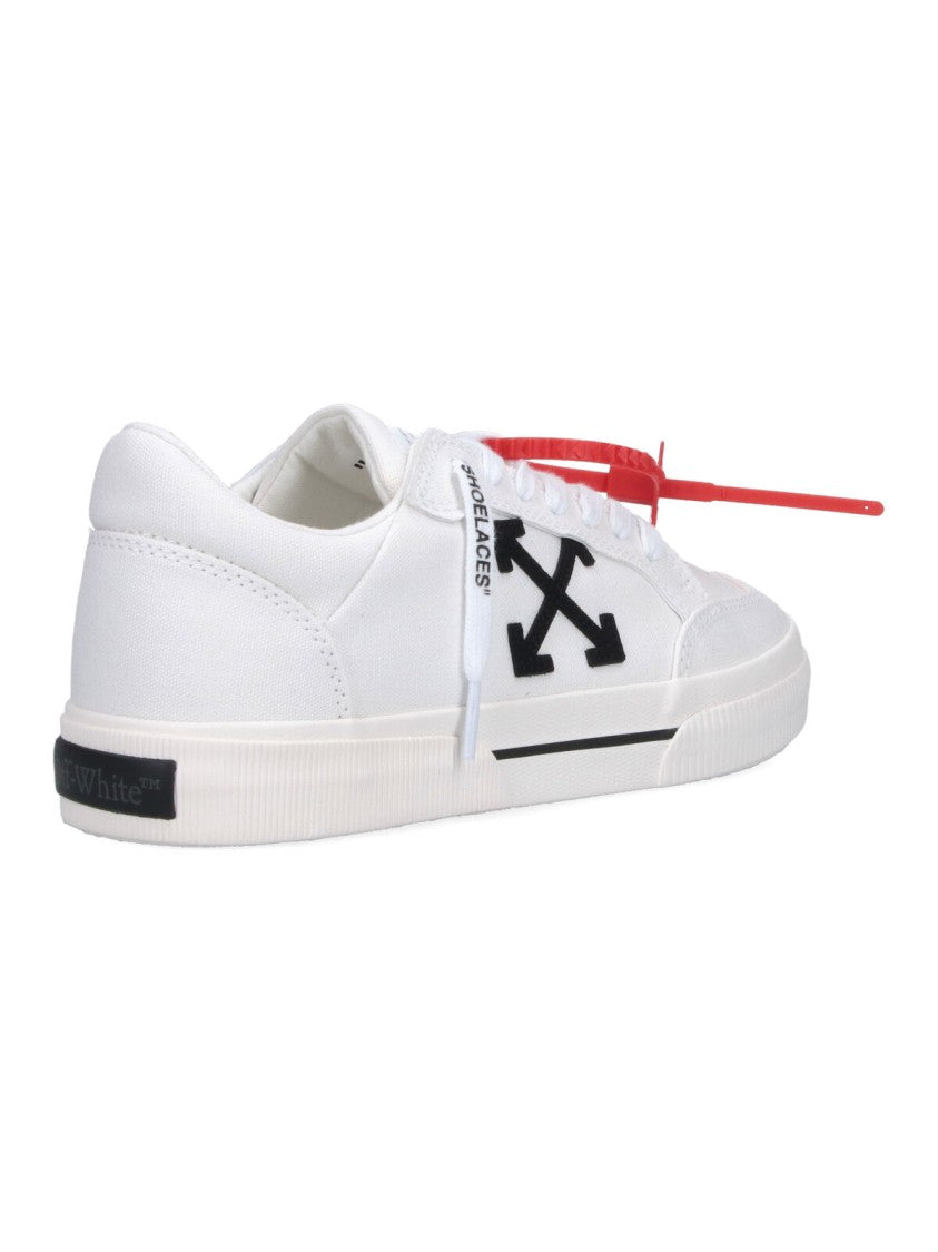 Off-White White Arrow Logo Leather Sneakers