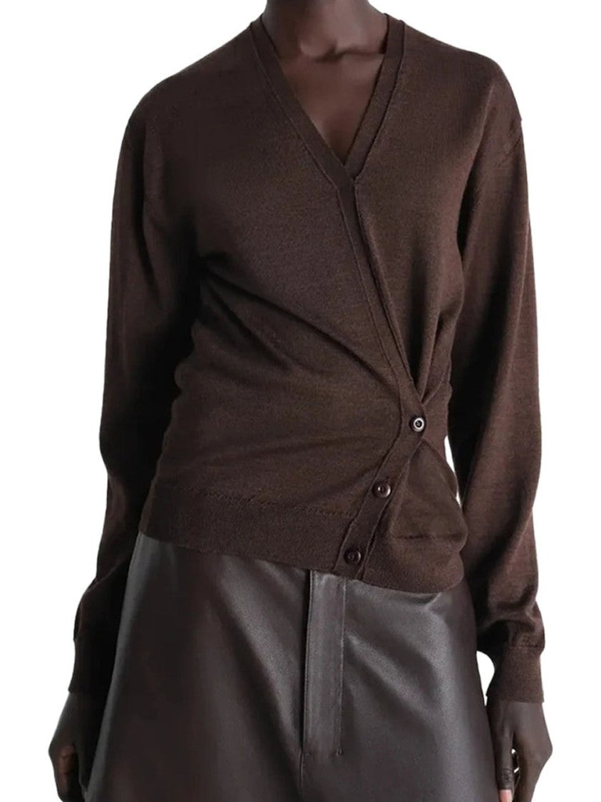 Lemaire Twisted V Neck Jumper With Wrap-Style Front