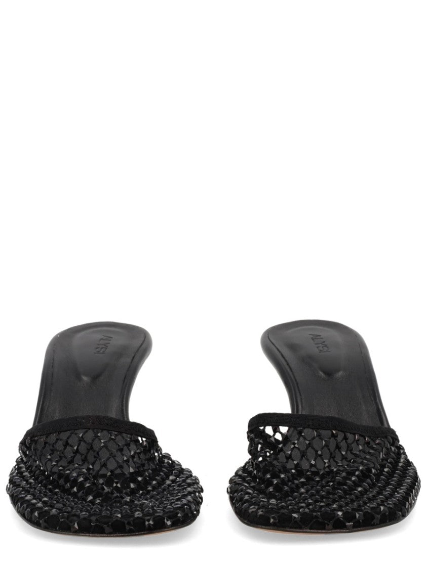 Alysi Neutrals Pointed Toe Mesh Sandals