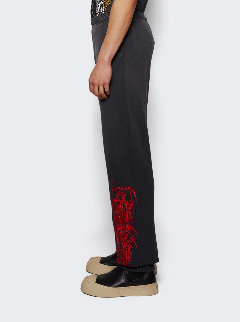 Warren Lotas Embroidered Serenity Reaper Joggers - Black