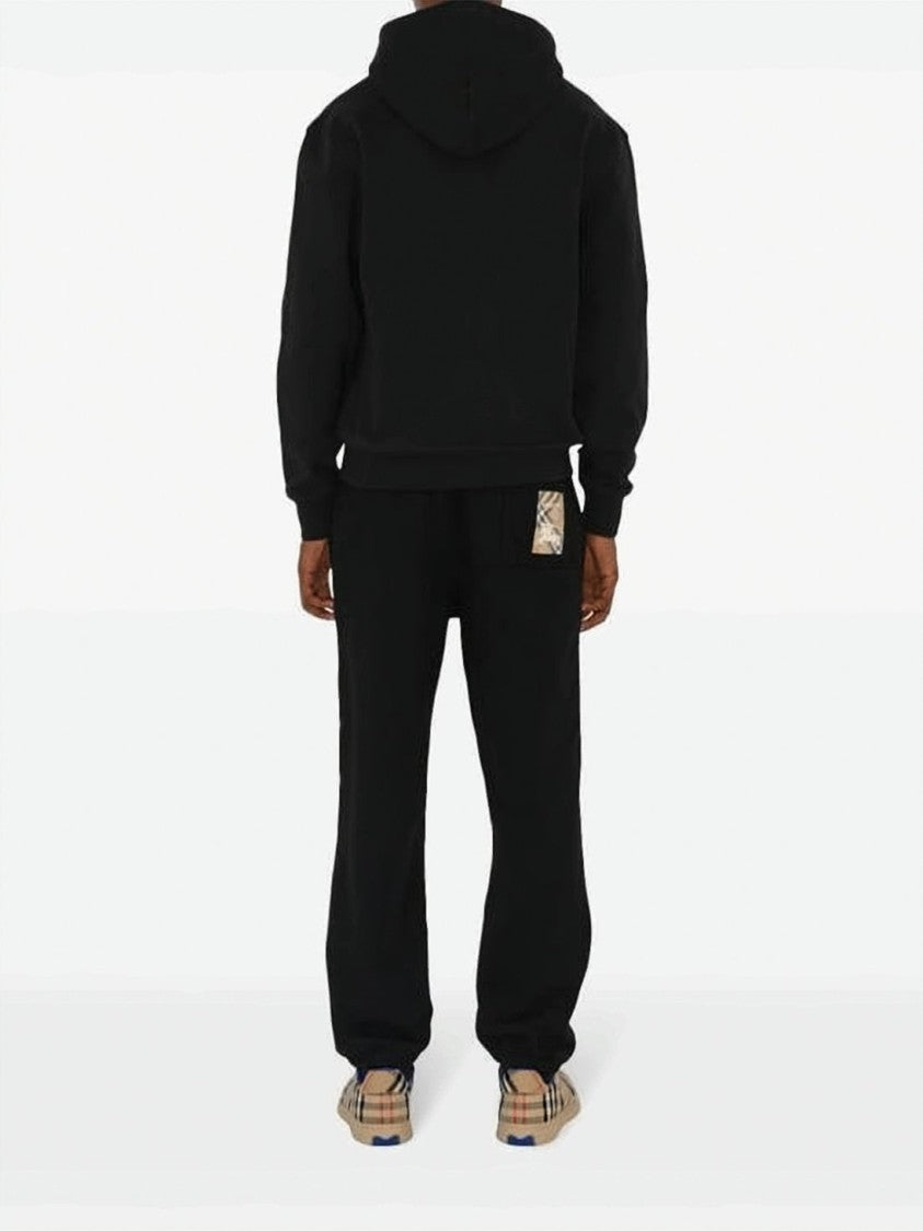 Burberry Zip-Up Black Cotton Hoodie