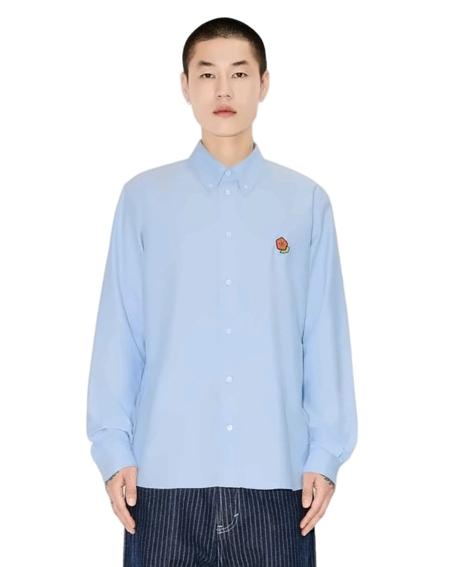 Kenzo Light Blue Long-Sleeve Button-Down Shirt