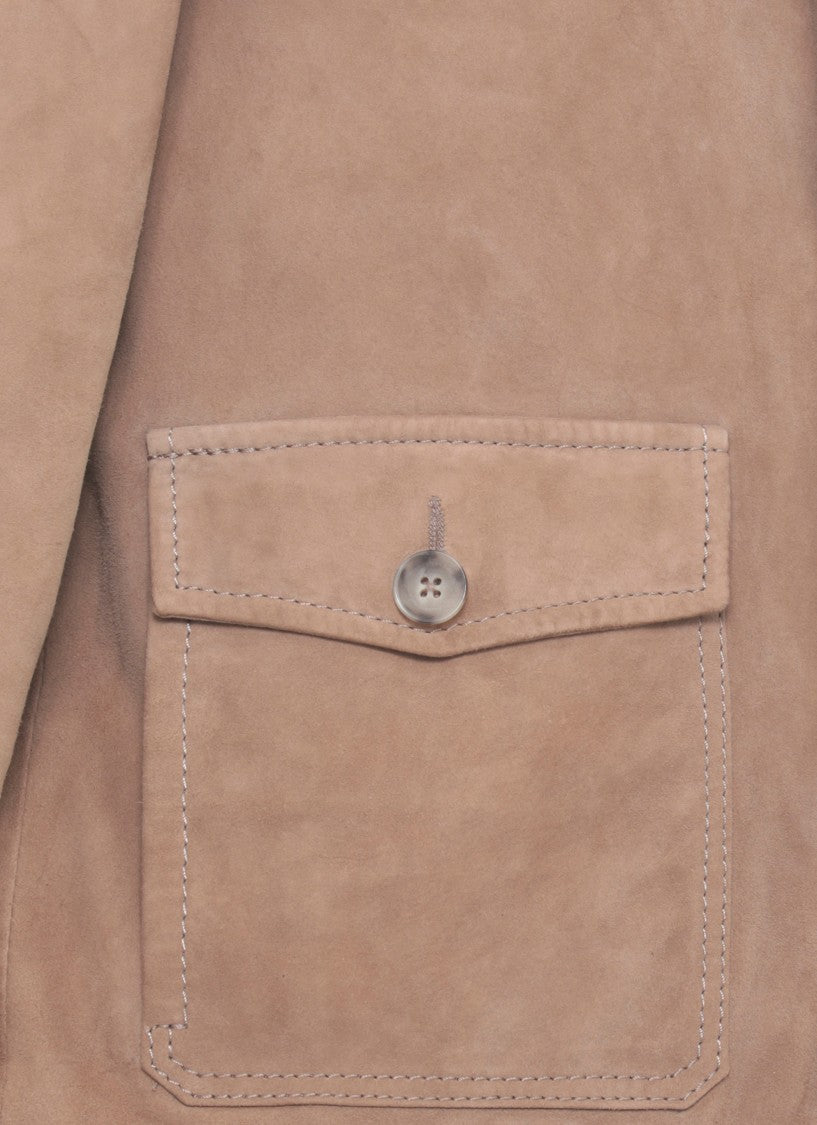 The Jack Leathers Beige Bayonne Suede Leather Jacket