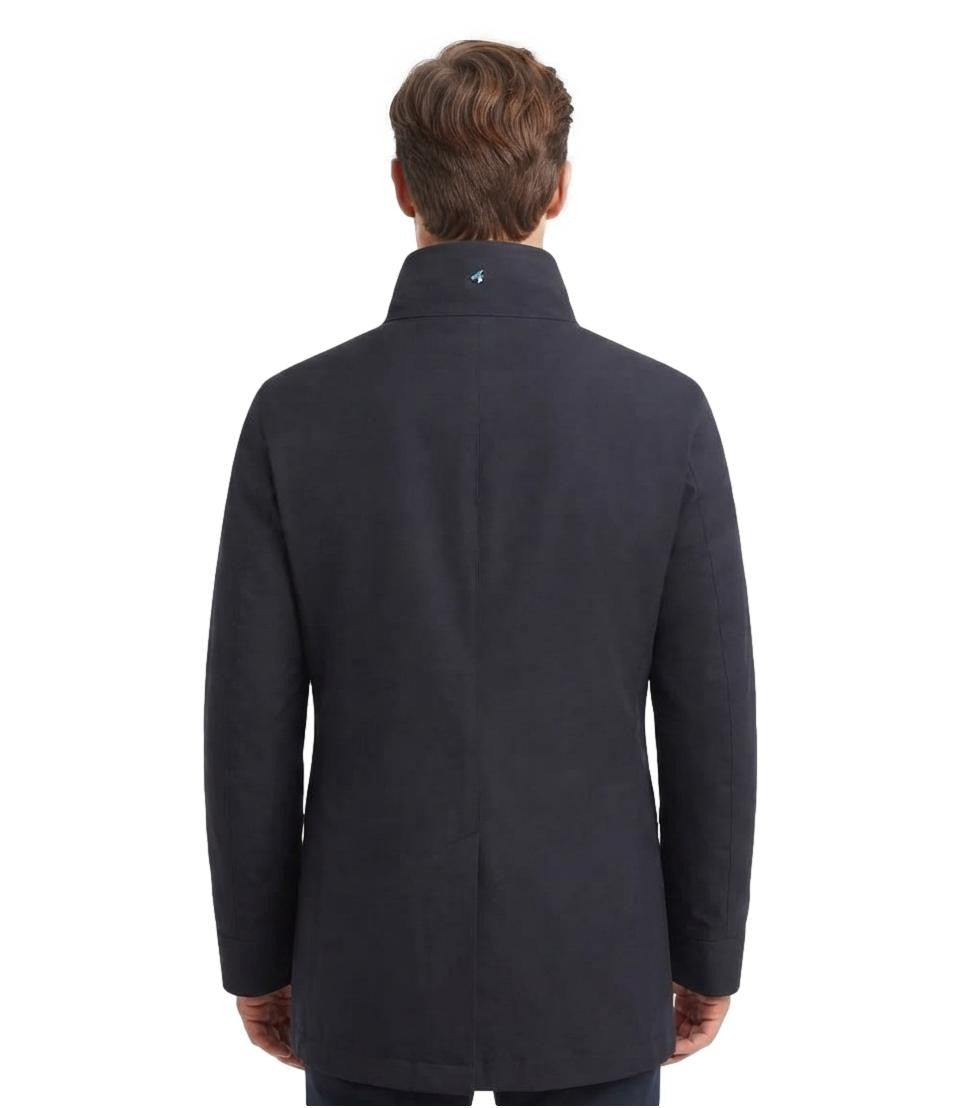 Montecore Double-Breasted High Stand Collar Inner Zip Coat