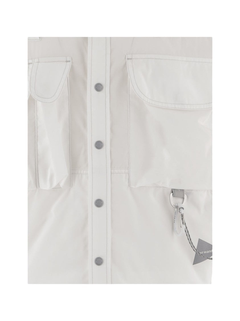 And Wander Mixed-Cotton Shirt With Utility Patch Pockets