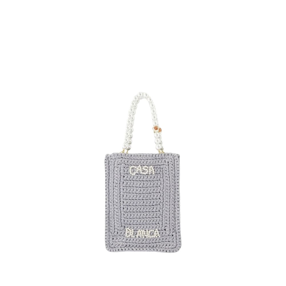 Casablanca Pearl Mini Shopping Bag - Synthetic - Grey