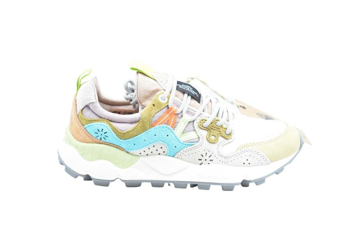 Flower Mountain Crema Milk Suede Nylon Low-Cut Shoes