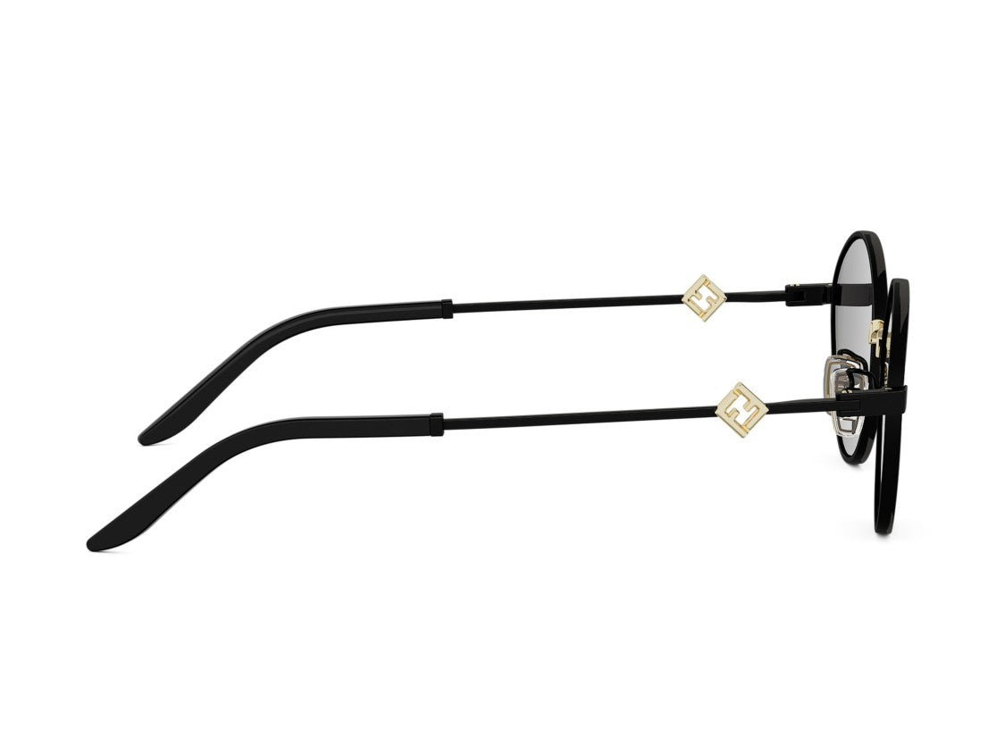 Fendi Gold Fe40217u Round Dark Lens Sunglasses