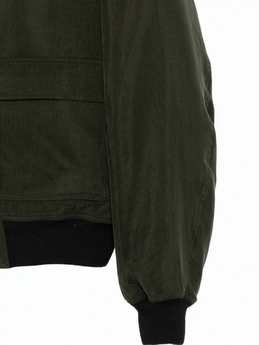 Tom Ford Boxy Olive Green Jacket With Voluminous Sleeves