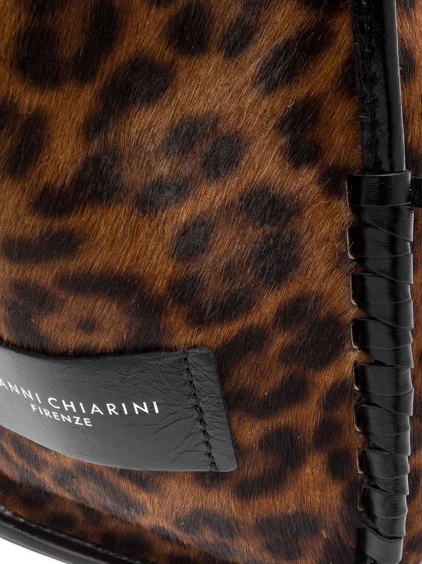 Gianni Chiarini Brown Marcella Leopard Print Tote Bag