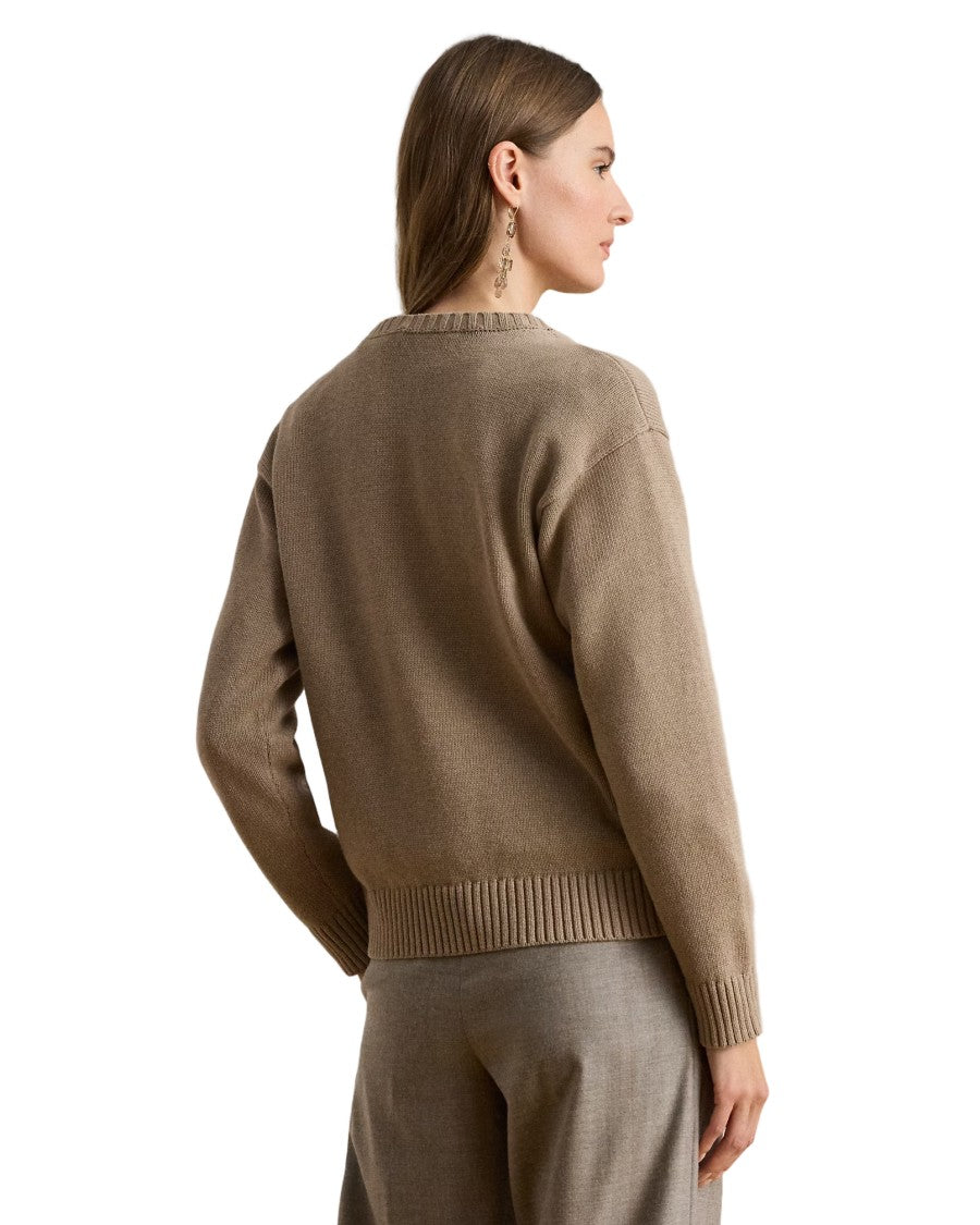 Lauren Ralph Lauren Riednee Long Sleeve Pullover With Ribbed Details