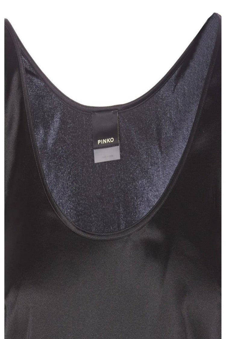 Pinko Black Silk Blend Relaxed Fit Top