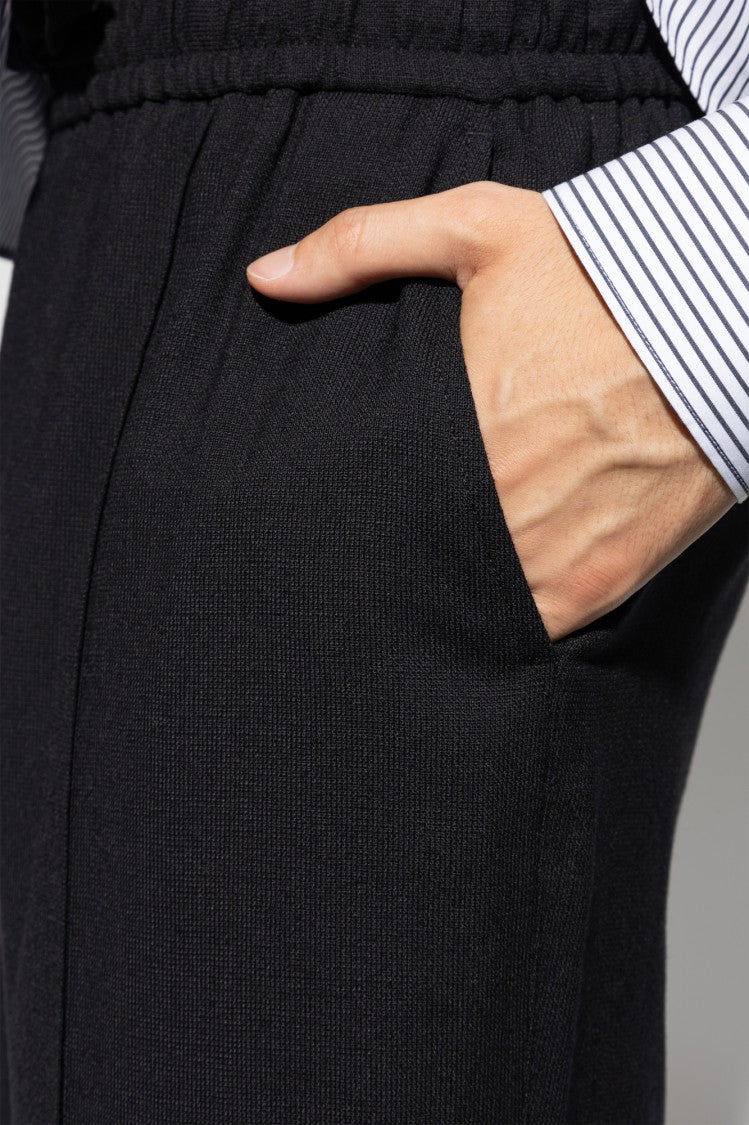 Dolce & Gabbana Straight Cut Black Wool Trousers