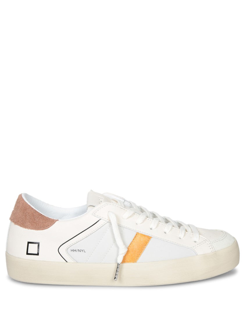 D.A.T.E Lace-Up White Sneakers