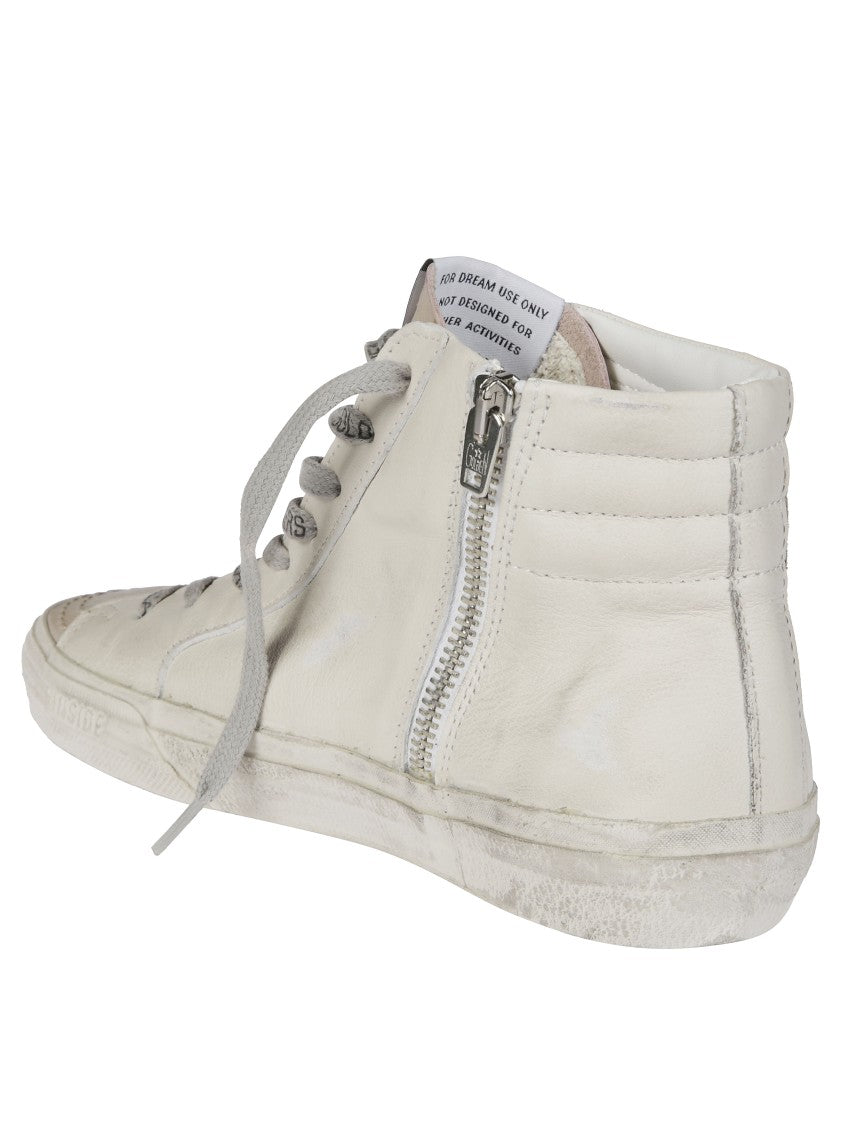 Golden Goose Vintage-Inspired High-Top Sneakers With Star Motif