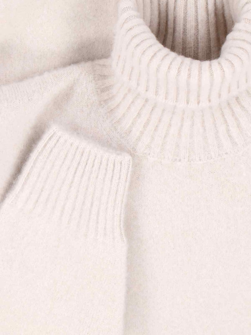 Drumohr Cashmere Sweater, Cream, Turtleneck, Long Sleeves