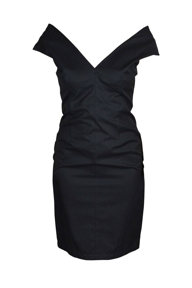 Prada Fitted Gray Cotton Mini Dress