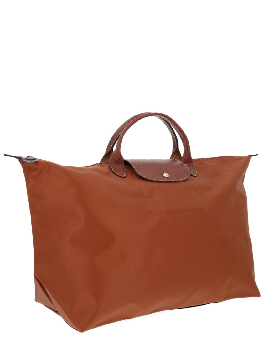 Longchamp Large Rectangular Travel Bag With Leather Accents