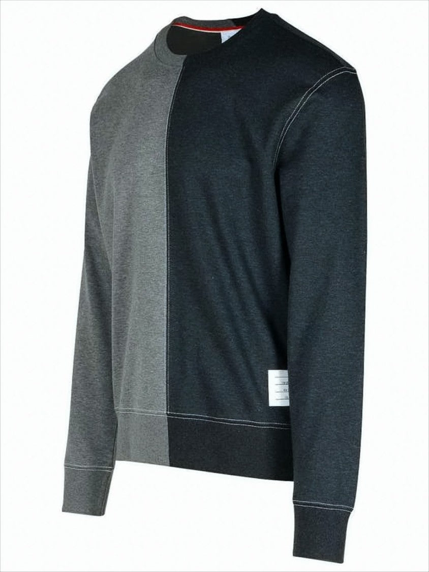 Thom Browne Two-Tone Grey Long Sleeve Shirt