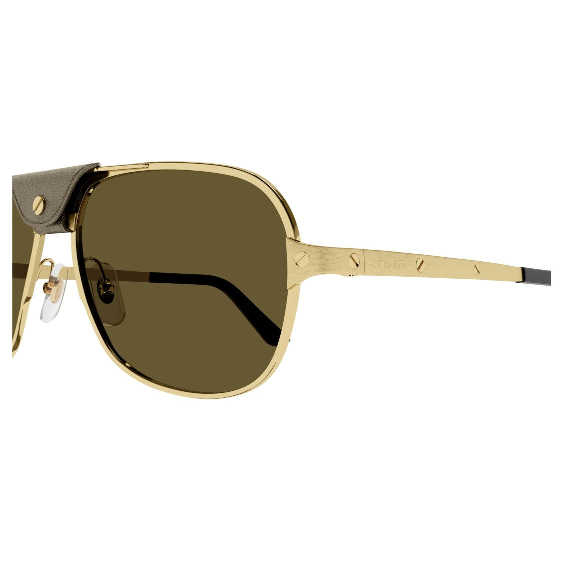 Cartier Ct0165s Gold Metal Frame Sunglasses
