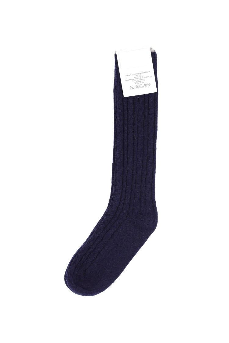 Eleventy Fine Cashmere Cable Socks
