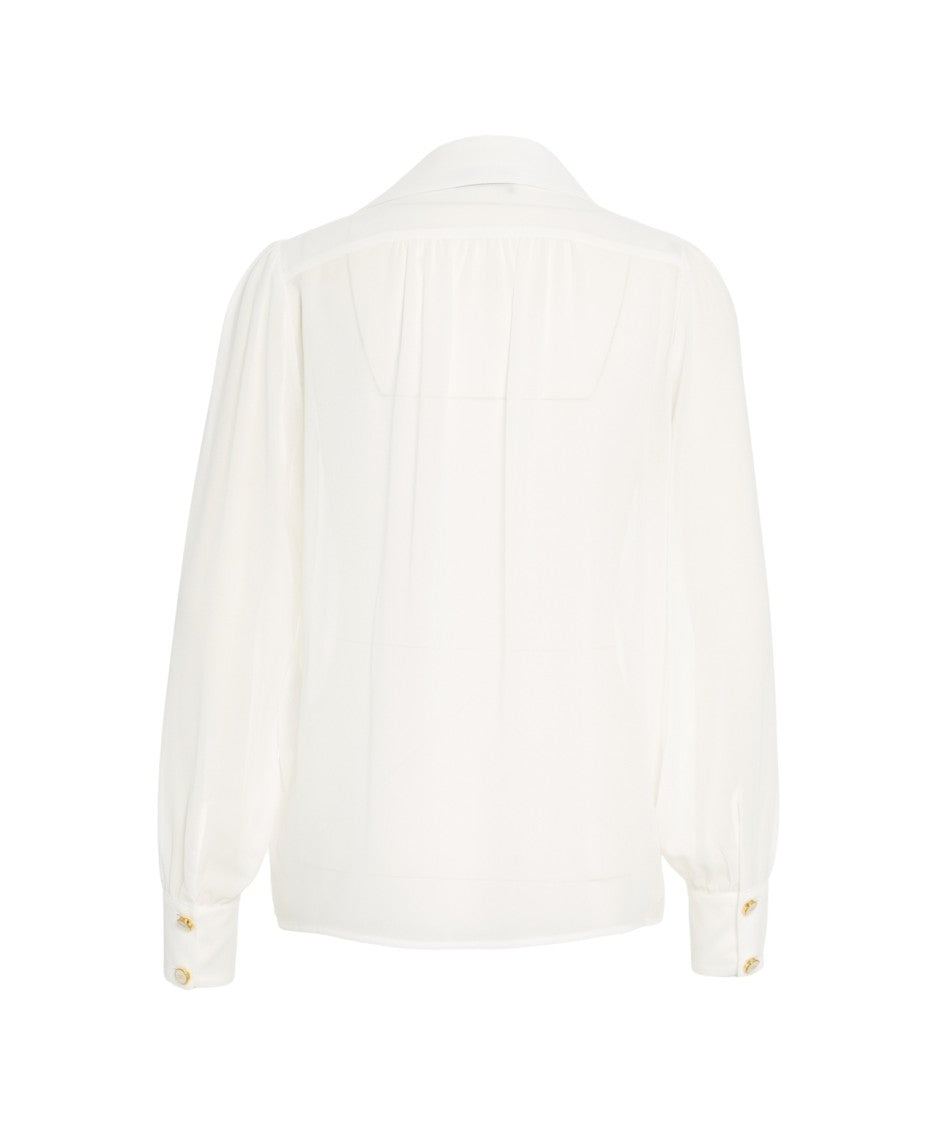 Elisabetta Franchi Fluid White Blouse