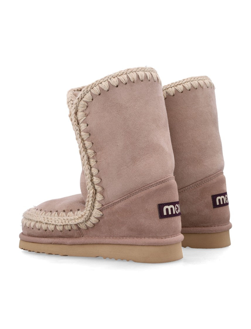 Mou Eskimo 24 Sheepskin Boots With Crochet Stitching